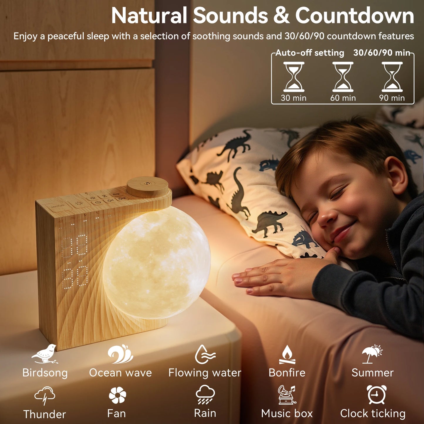 Night Light Moon Lamp - 3D Lunar Glow, Color Changing LED