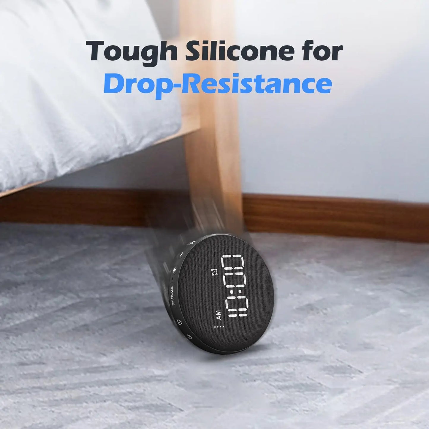 Alarm Clock Loud Shaker – Vibrating, Radio, Wireless Charging