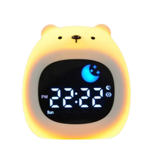 Kids Alarm Clock Night Light – Touch, Sleep Training, 3 Shapes