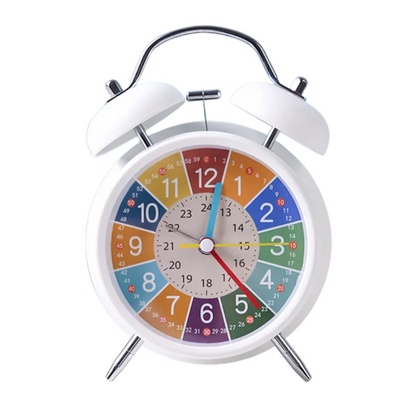 Twin Bell Alarm Clock Kids – Metal, Round, Classic