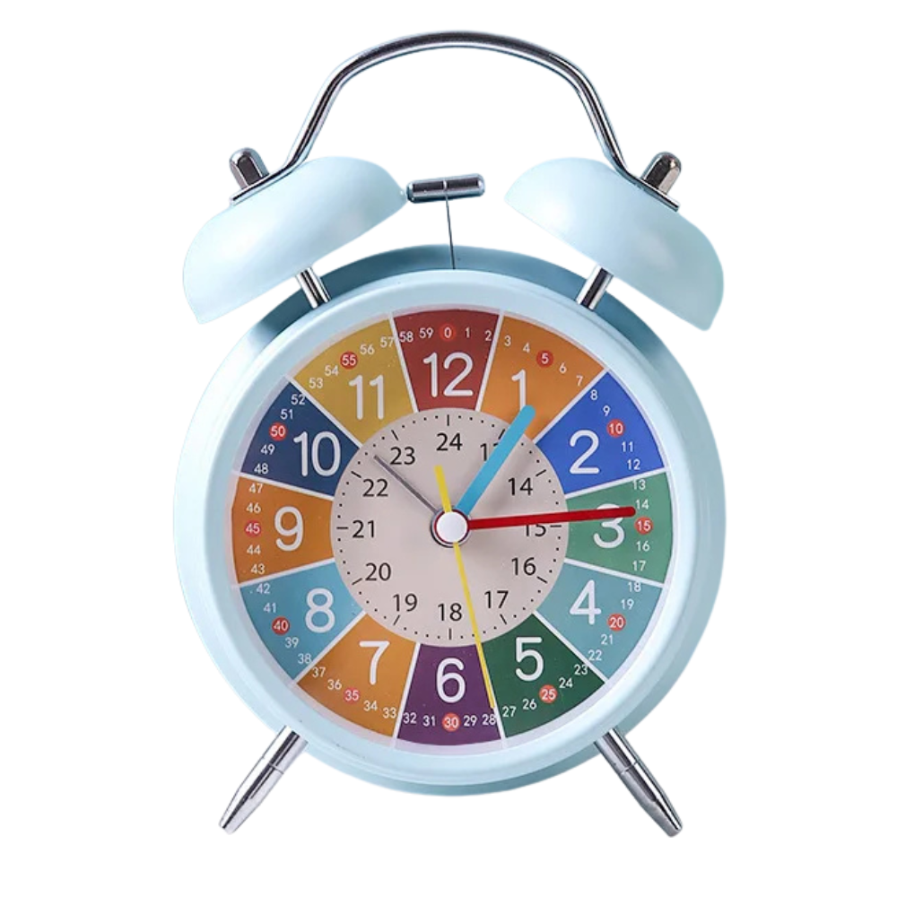 Twin Bell Alarm Clock Kids – Metal, Round, Classic