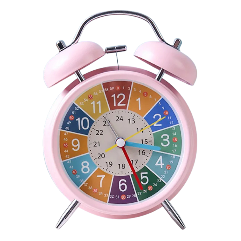 Twin Bell Alarm Clock Kids – Metal, Round, Classic