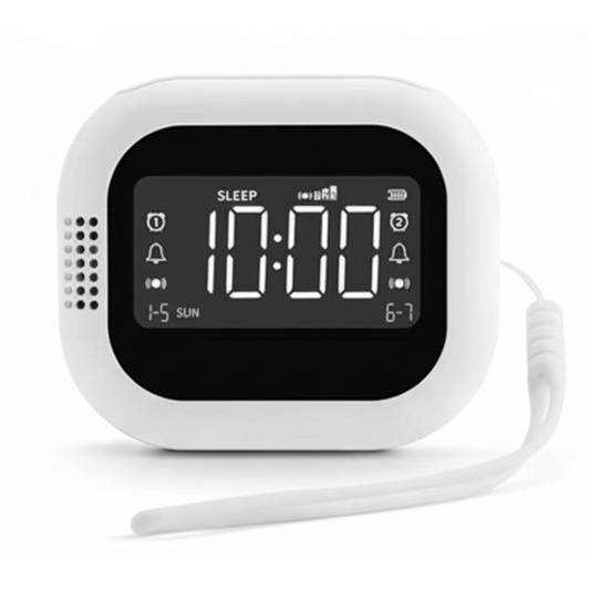 Vibrating Alarm Clock Deaf – LED, White Noise, Rechargeable