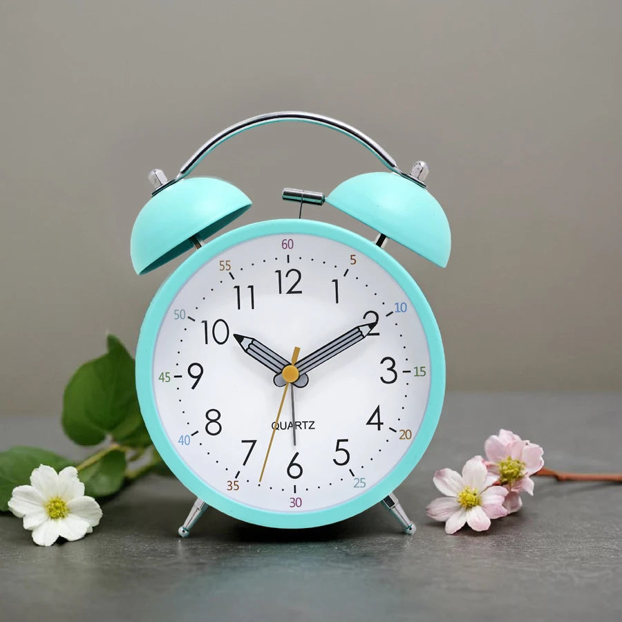 Analog Alarm Clock Dual Bell – Metal, Macaron, 4 Colors