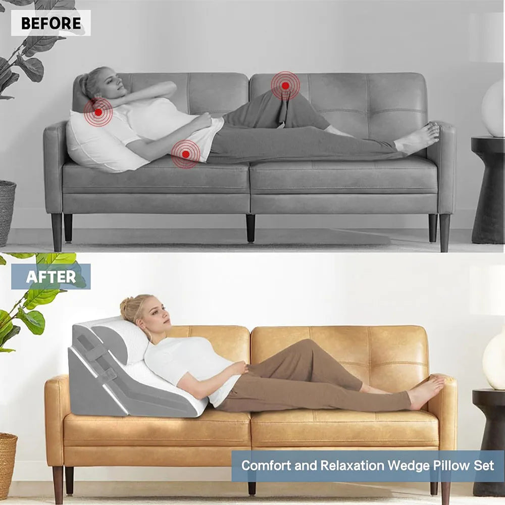 Acid reflux wedge pillow elevated sleep position