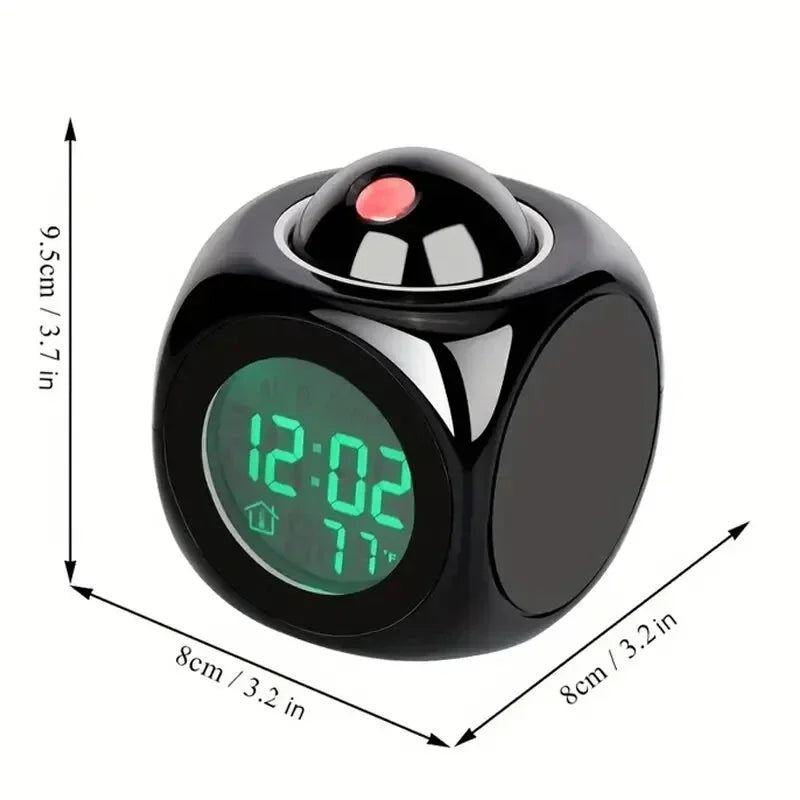 Ceiling Projection Alarm Clock – LED, Snooze, 2 Colours
