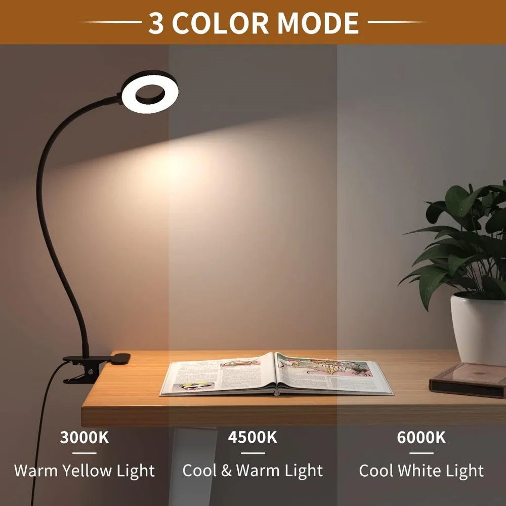 Clip On Bedside Lamp Silver - Directed Light