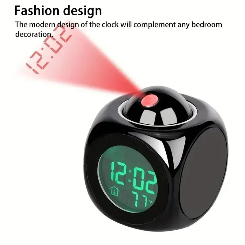 Ceiling Projection Alarm Clock – LED, Snooze, 2 Colours