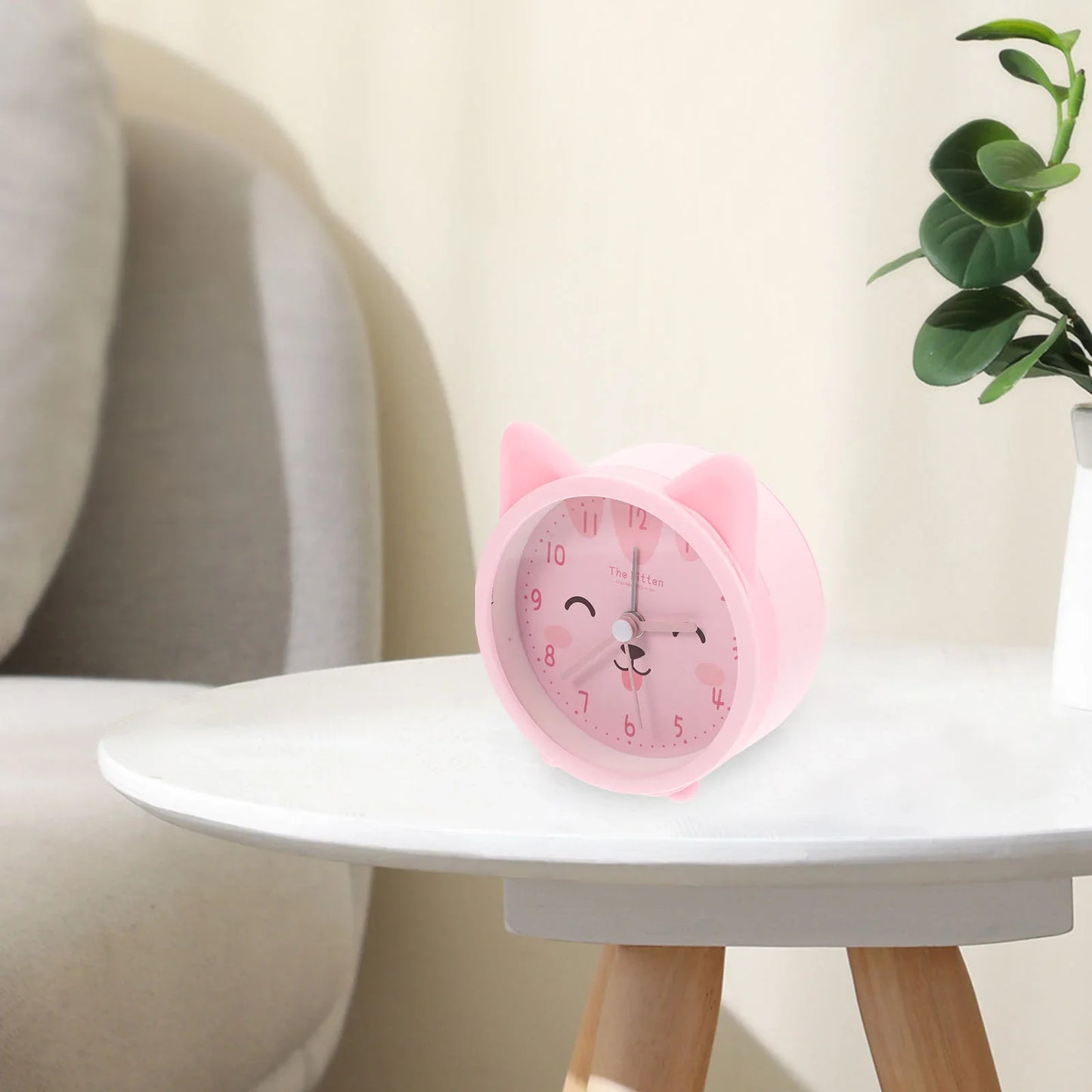 Cat Alarm Clock Analog – Cartoon, Silent, 4 Colors