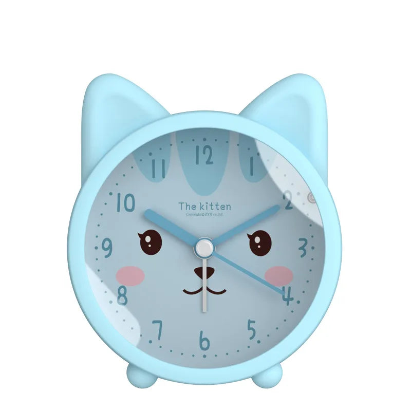 Cat Alarm Clock Analog – Cartoon, Silent, 4 Colors