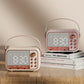 Retro Alarm Clock Speaker – Bluetooth, FM Radio, 2 Colours