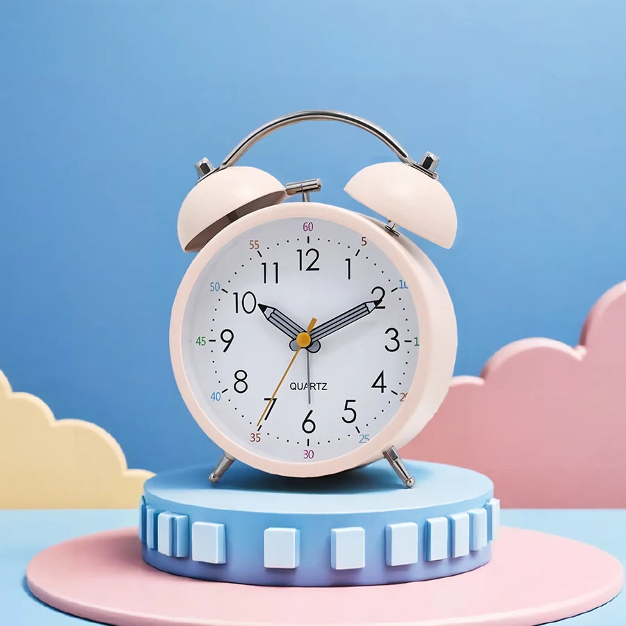 Analog Alarm Clock Dual Bell – Metal, Macaron, 4 Colors