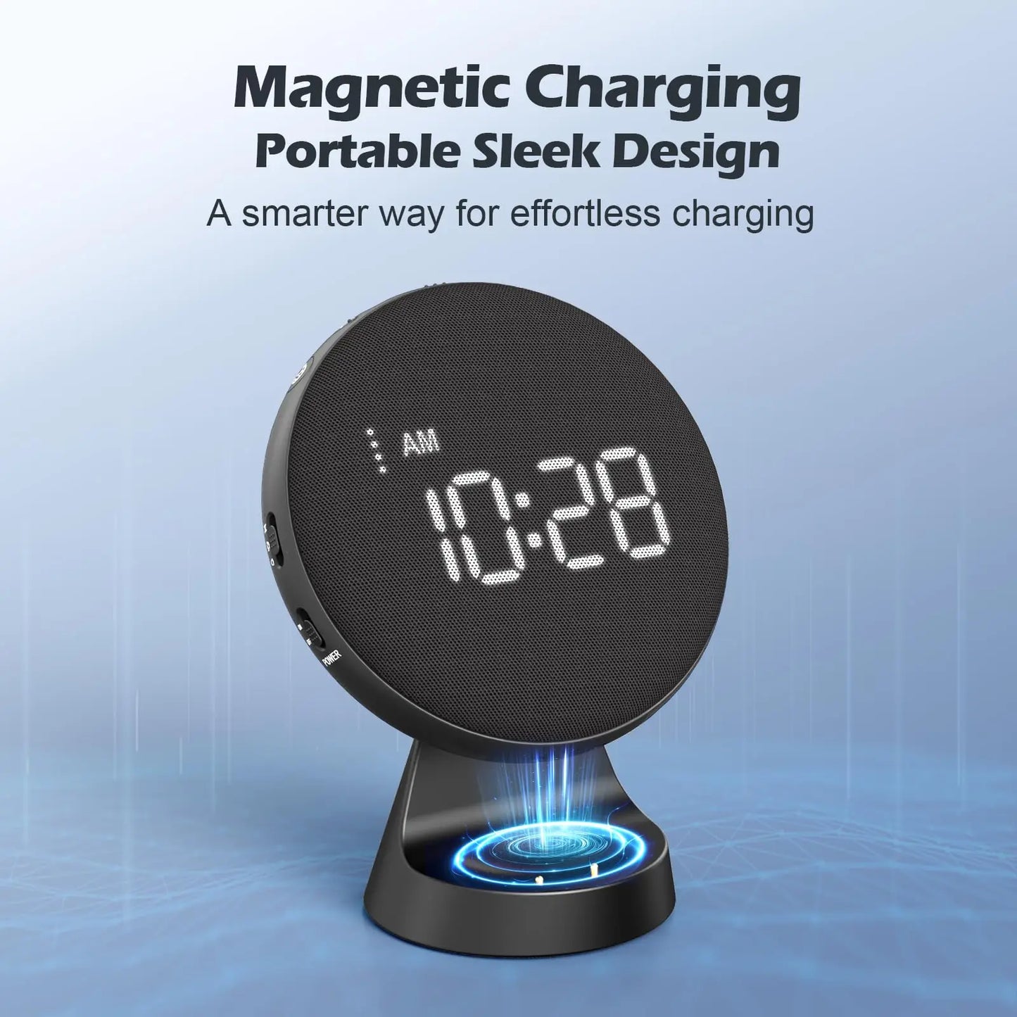 Alarm Clock Loud Shaker – Vibrating, Radio, Wireless Charging