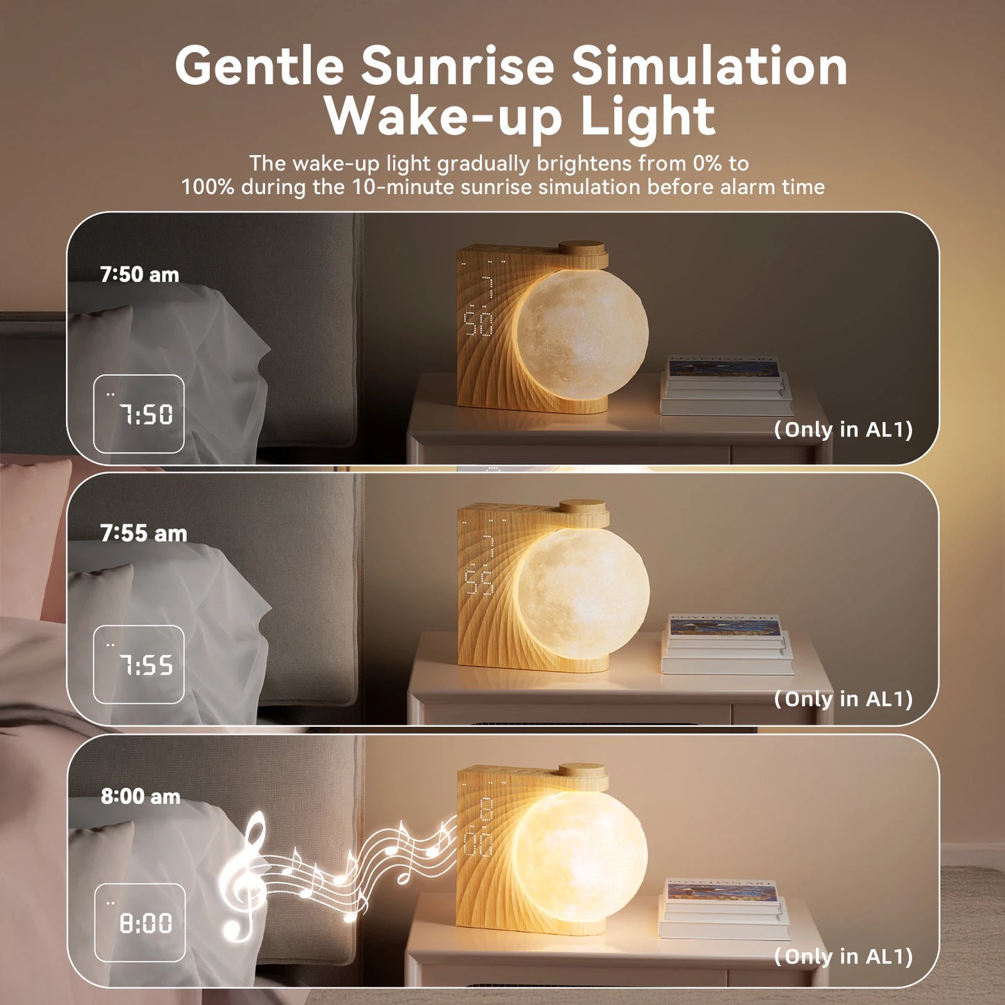 Night Light Moon Lamp - 3D Lunar Glow, Color Changing LED