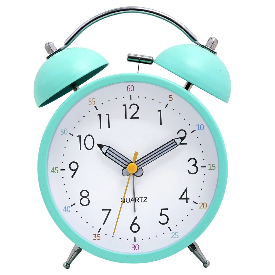 Analog Alarm Clock Dual Bell – Metal, Macaron, 4 Colors
