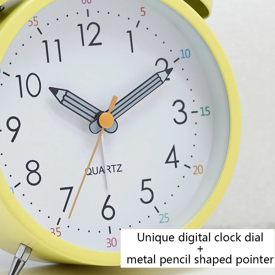 Analog Alarm Clock Dual Bell – Metal, Macaron, 4 Colors