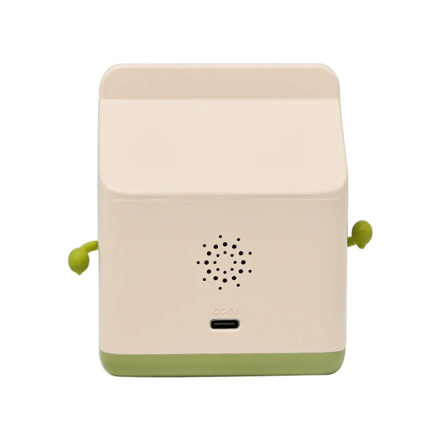 Digital Alarm Clock Milk Carton – LED, Voice Control, Calendar