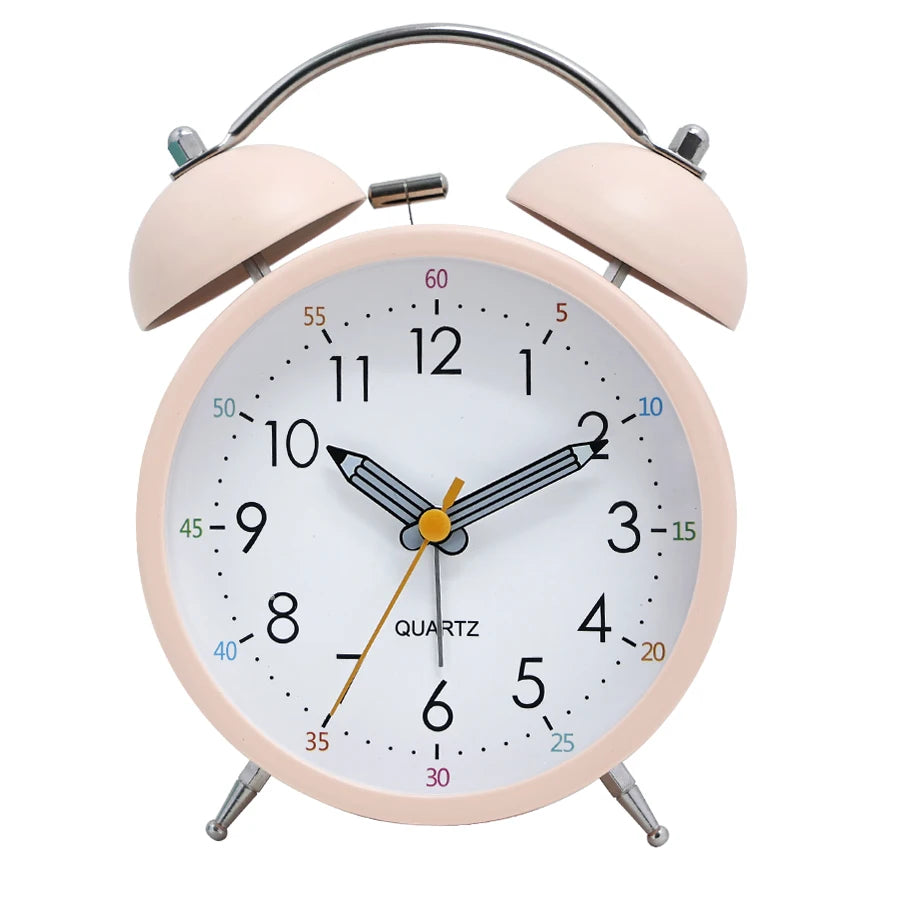 Analog Alarm Clock Dual Bell – Metal, Macaron, 4 Colors