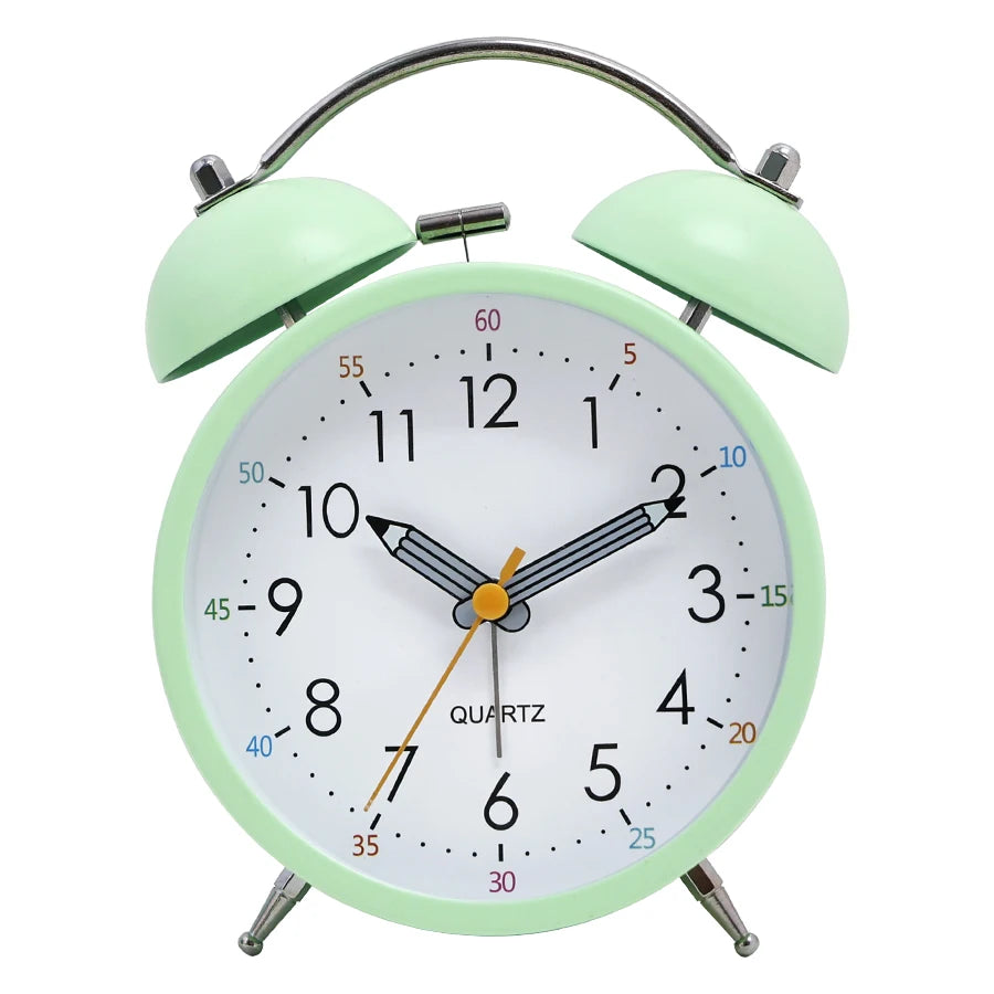 Analog Alarm Clock Dual Bell – Metal, Macaron, 4 Colors