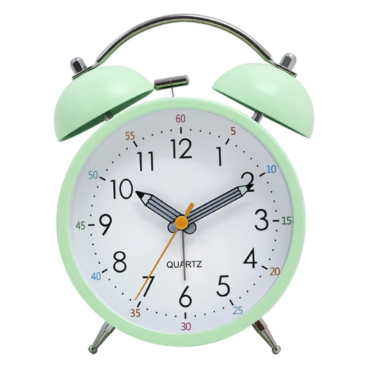 Analog Alarm Clock Dual Bell – Metal, Macaron, 4 Colors