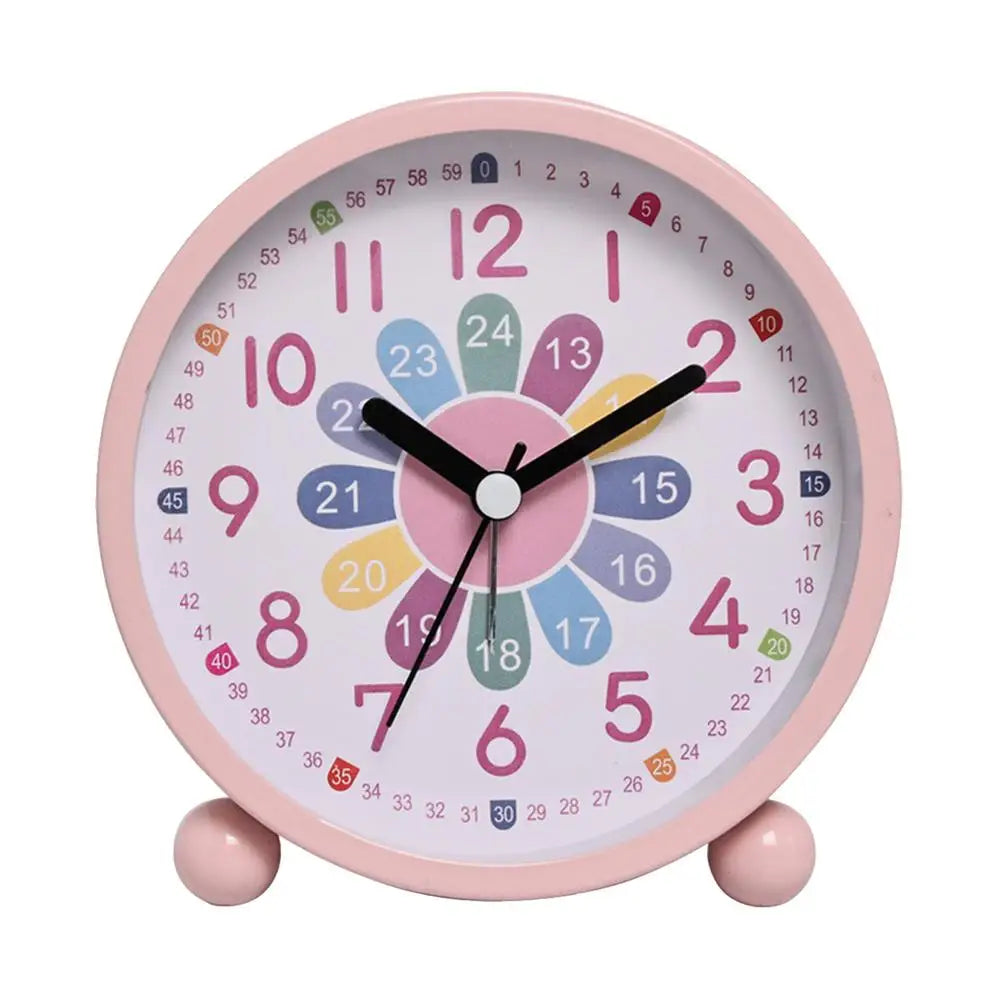 Pink Analog Alarm Clock – Kids & Teens, Learning Clock