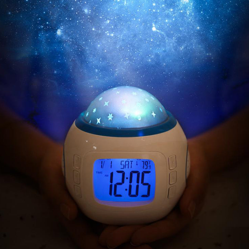 Alarm Clock Kids Projector – Star Sky, Color LED, Night Light