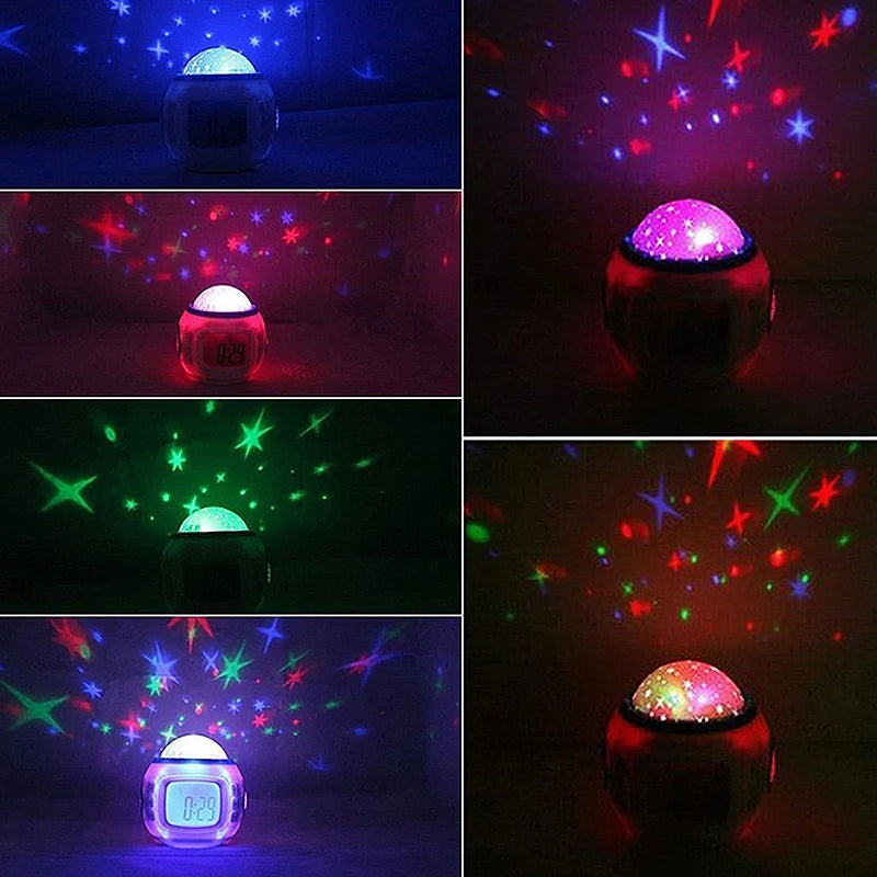 Alarm Clock Kids Projector – Star Sky, Color LED, Night Light